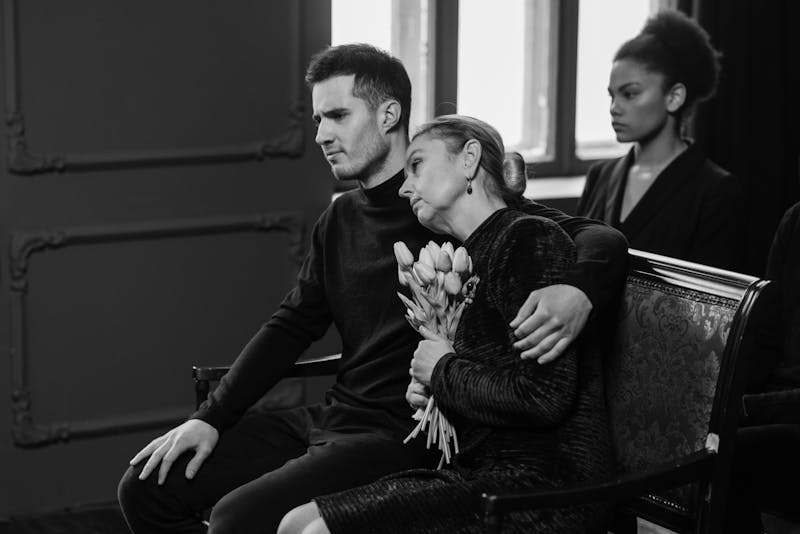 Couronne florale de deuil